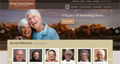 Desktop Screenshot of hertzfuneralhomes.net